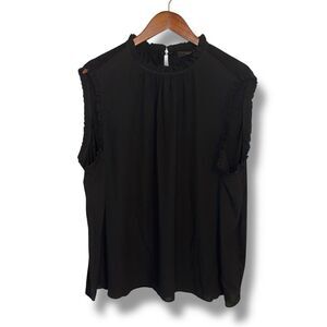 T Tahari Elegant Black Sleeveless Top Blouse Sz 18
